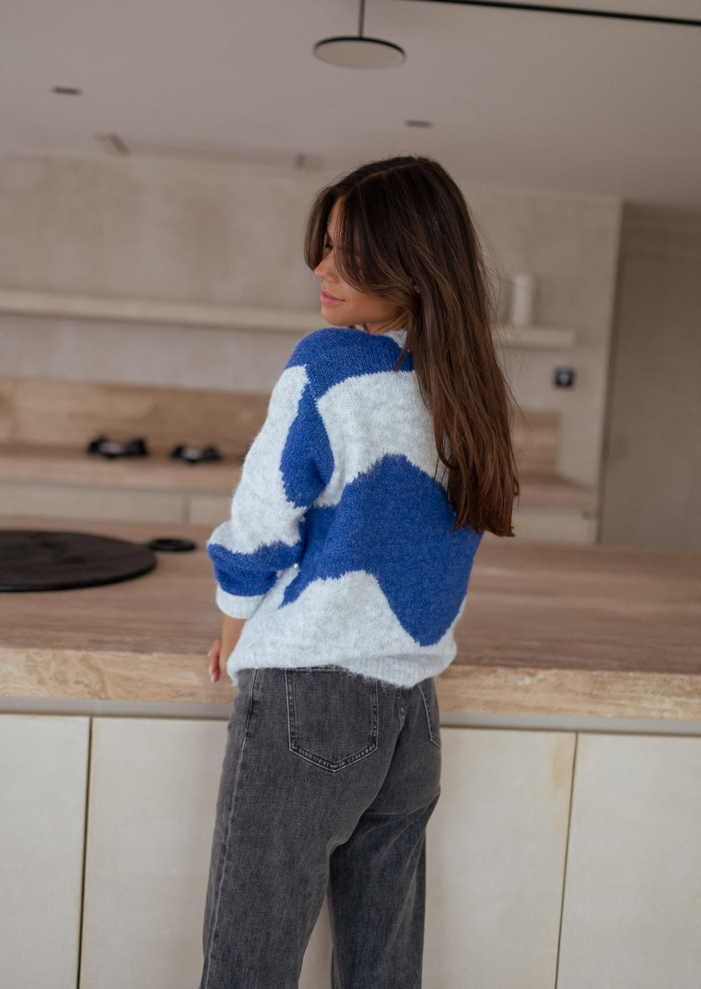 Pull Antonin - bleu et gris