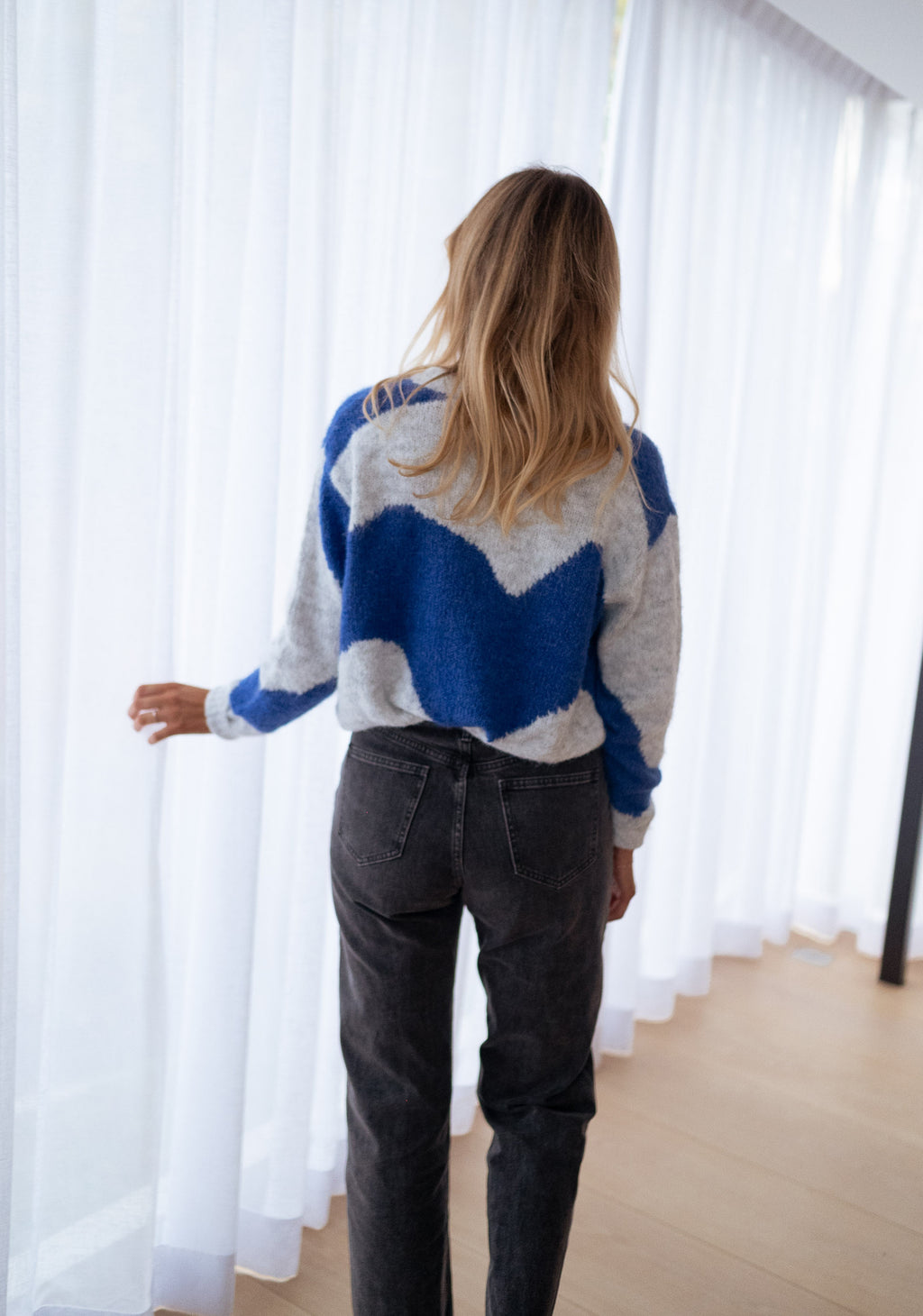 Pull Antonin - bleu et gris