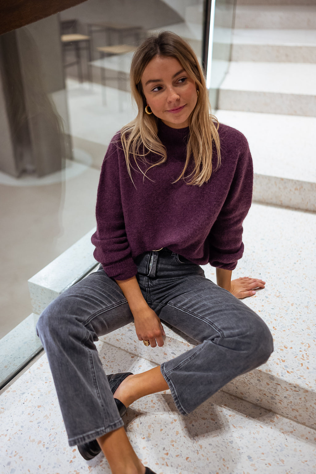 Sweater Delya - Plum