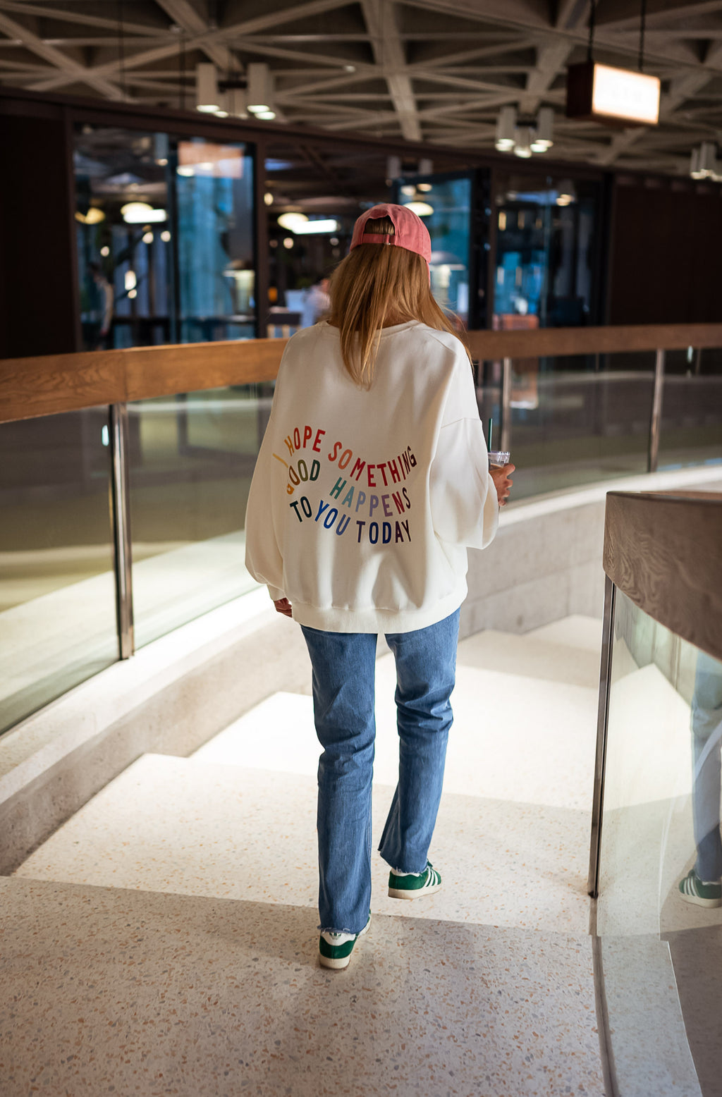 Sweatshirt Galou - Ecru with writings