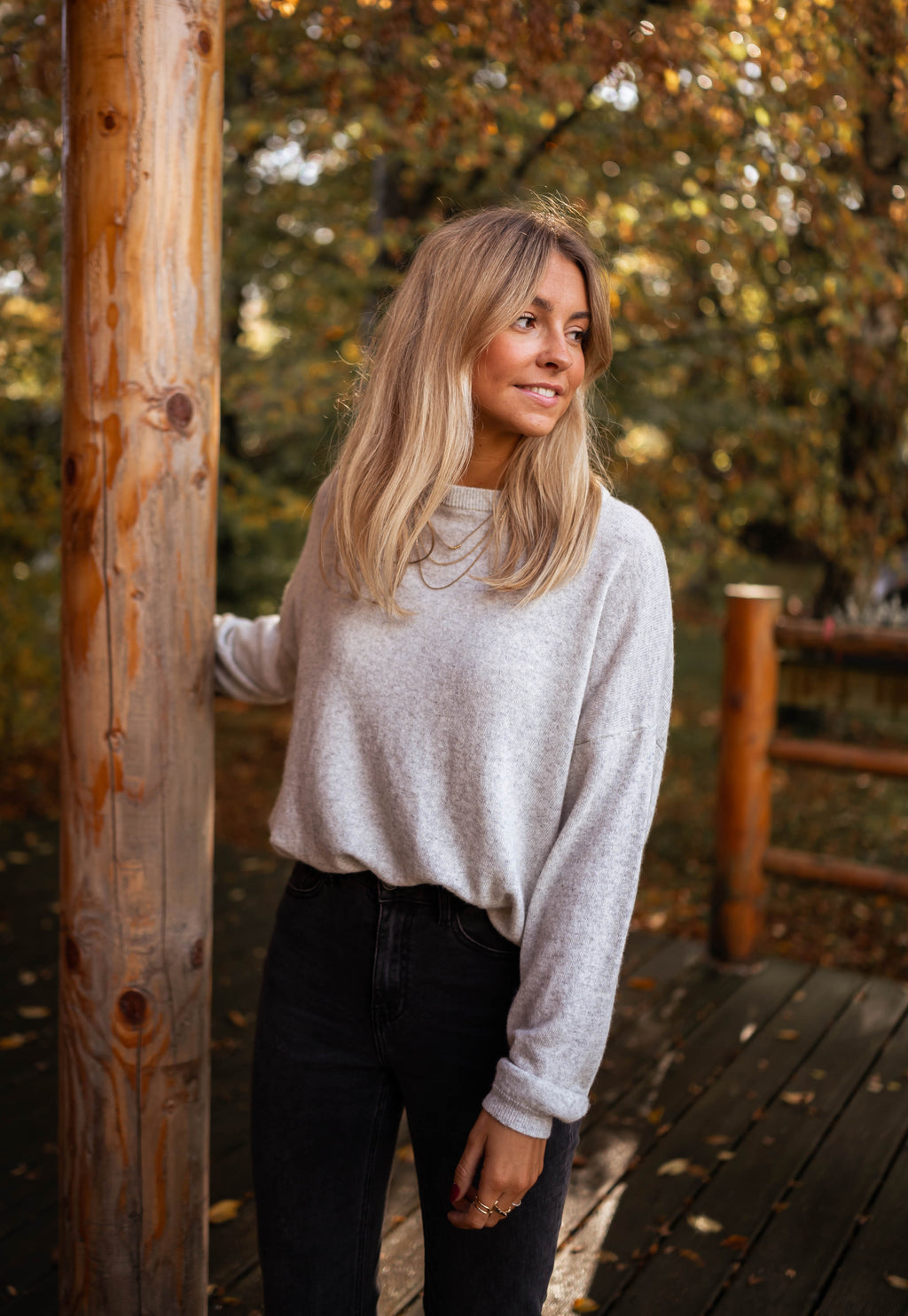 Sweater Cashmere iris - Grey