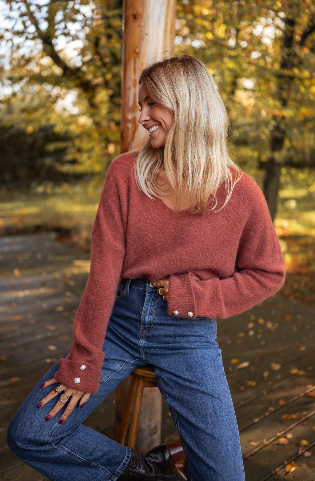 Sweater Leonie - brick