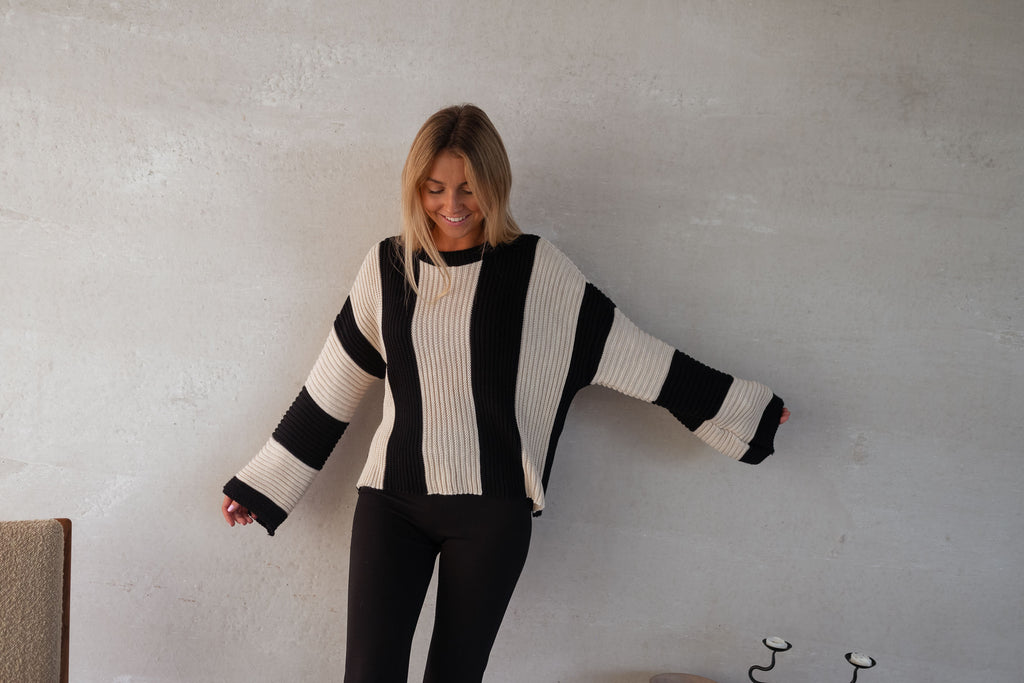 Sweater Masson - ecru and Black