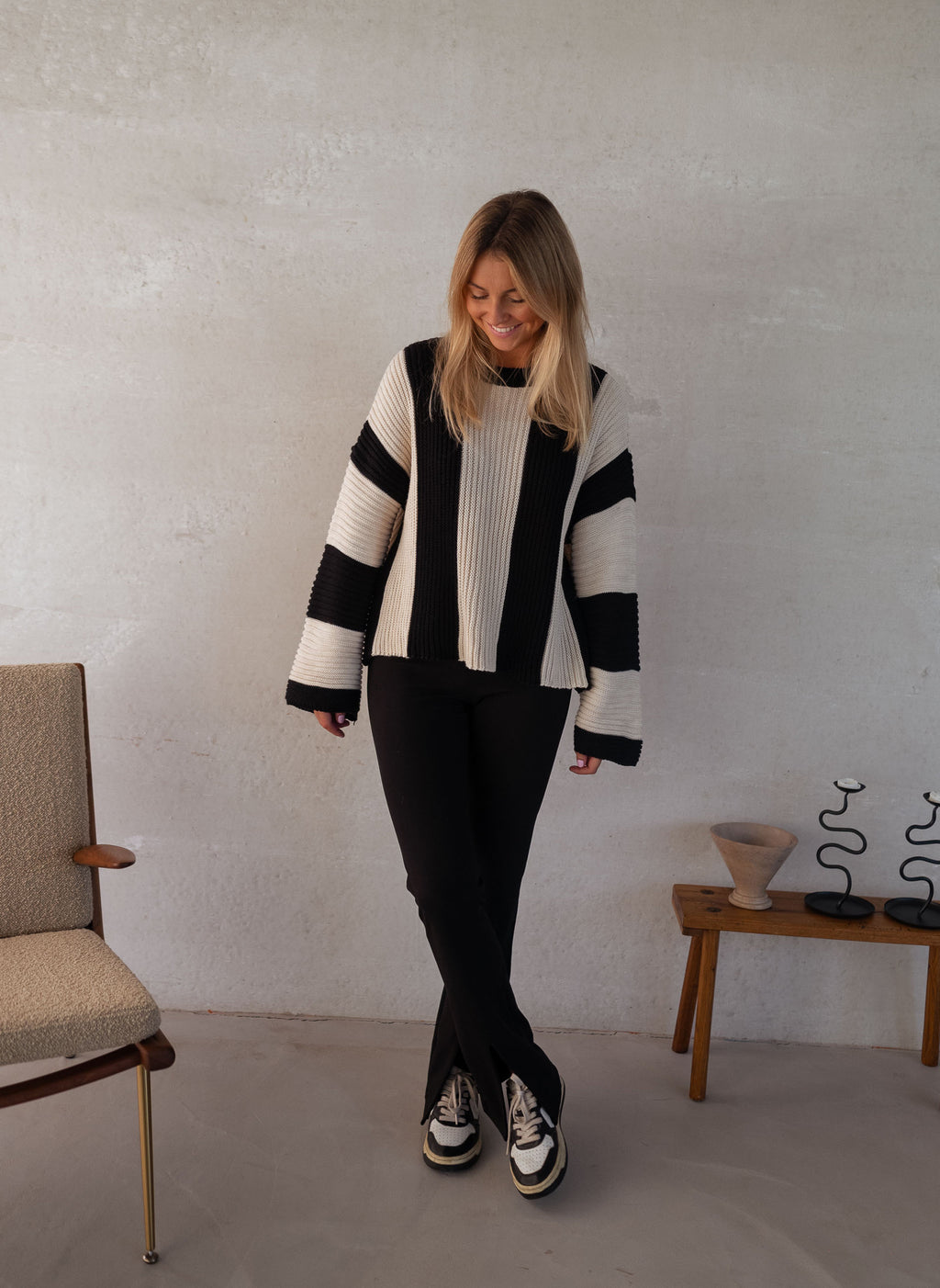 Sweater Masson - ecru and Black