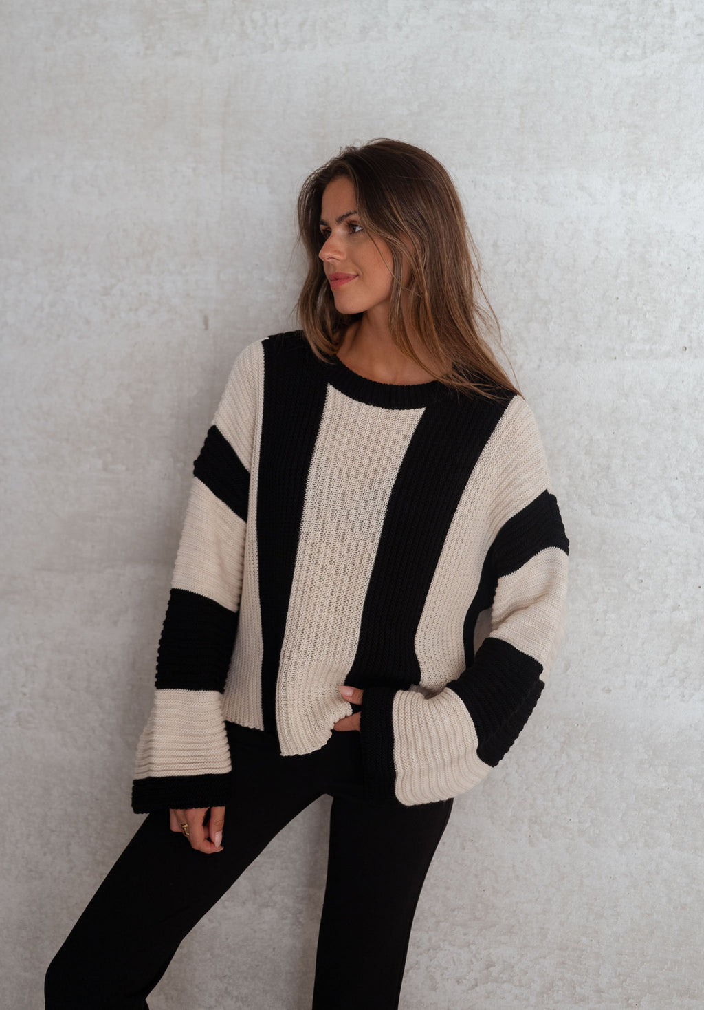 Sweater Masson - ecru and Black