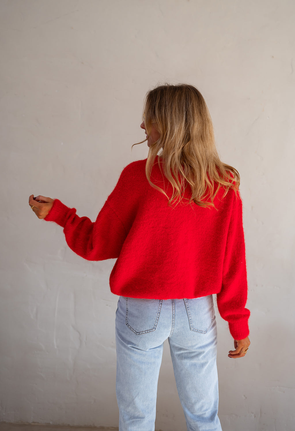 Melania sweater - red