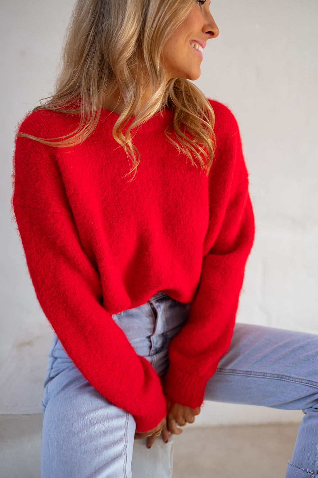 Melania sweater - red