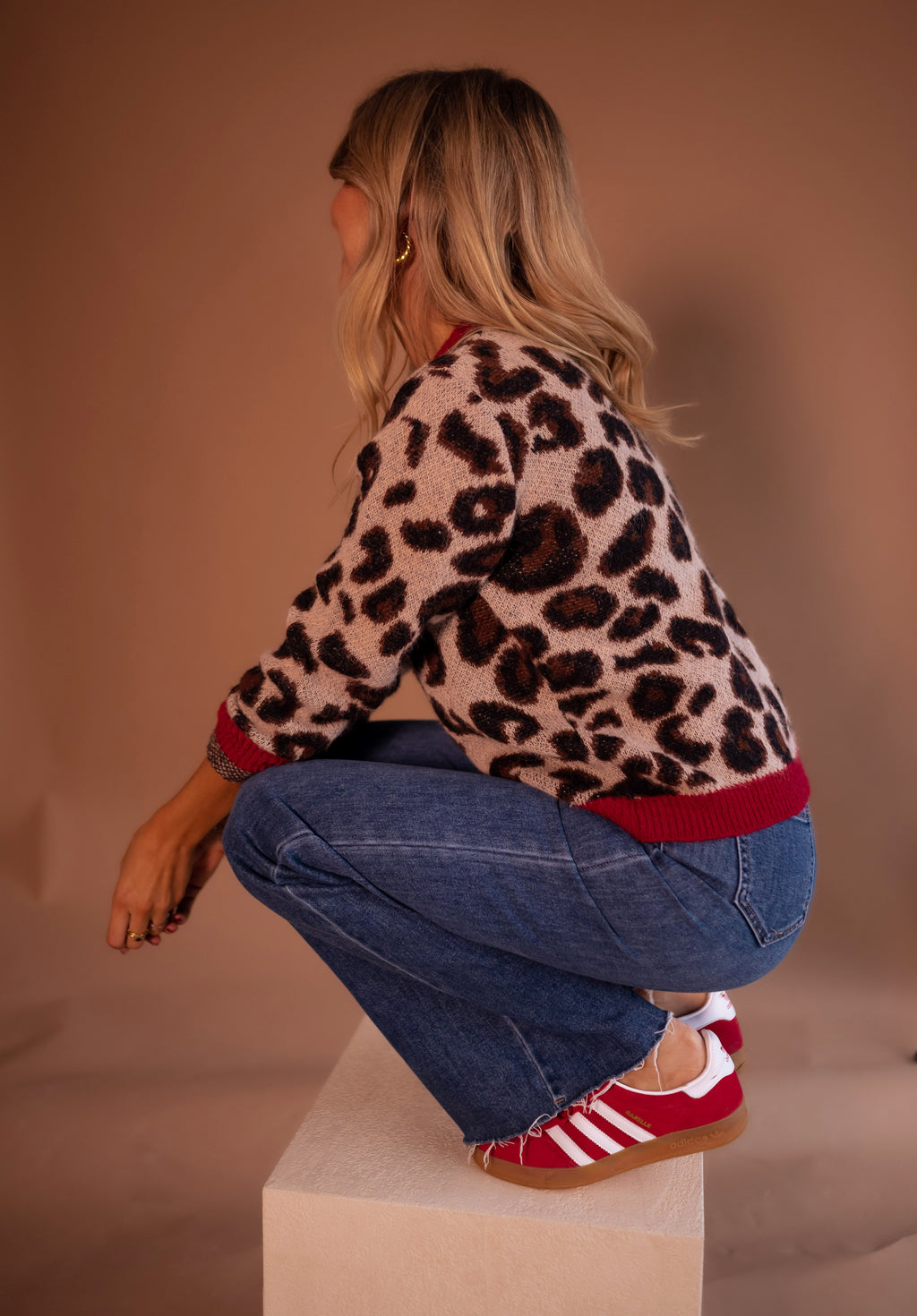 Sweater Riley - Leopard and Red