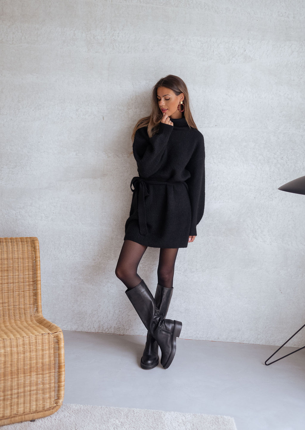 Robe pull Rachel - noir