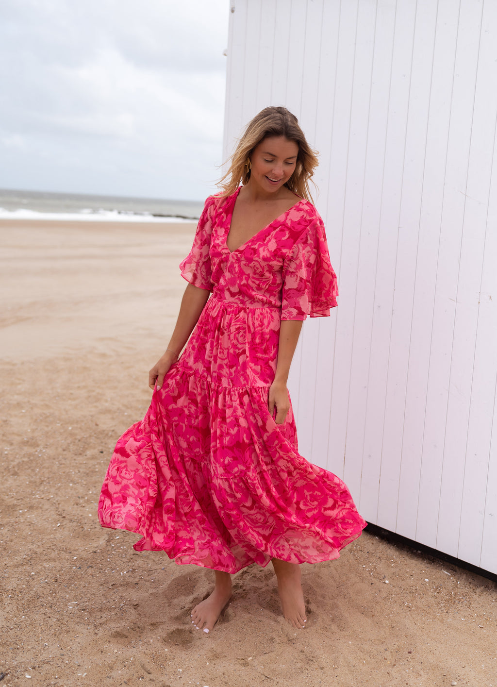 Adama dress with patterns - Pink