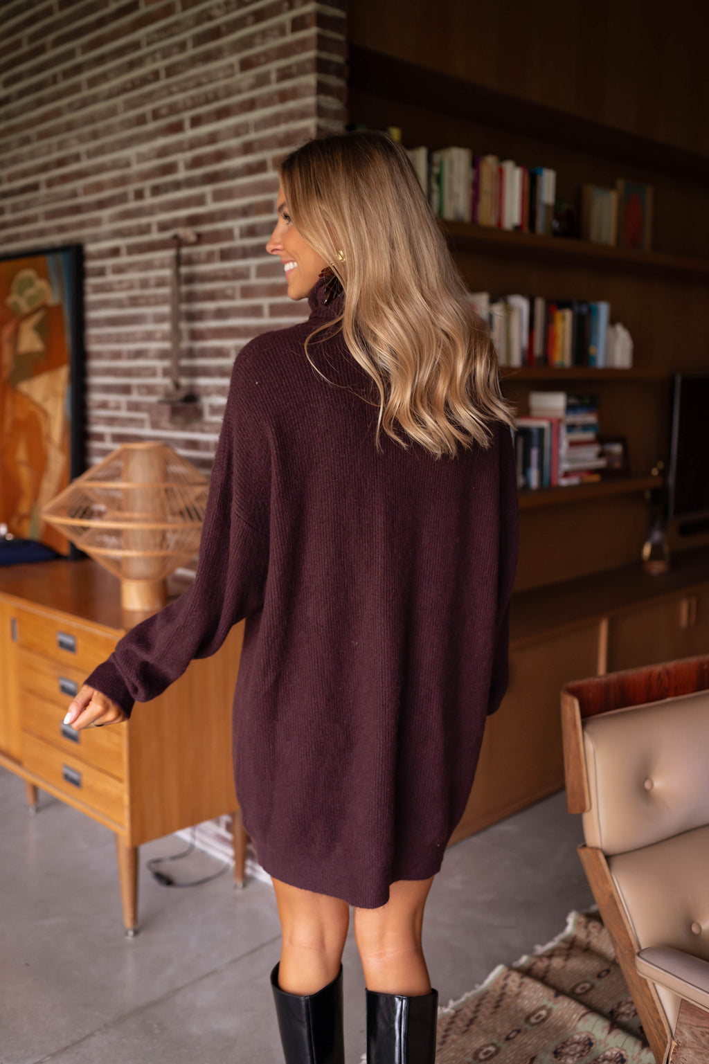 Brianna sweater dress - chocolate