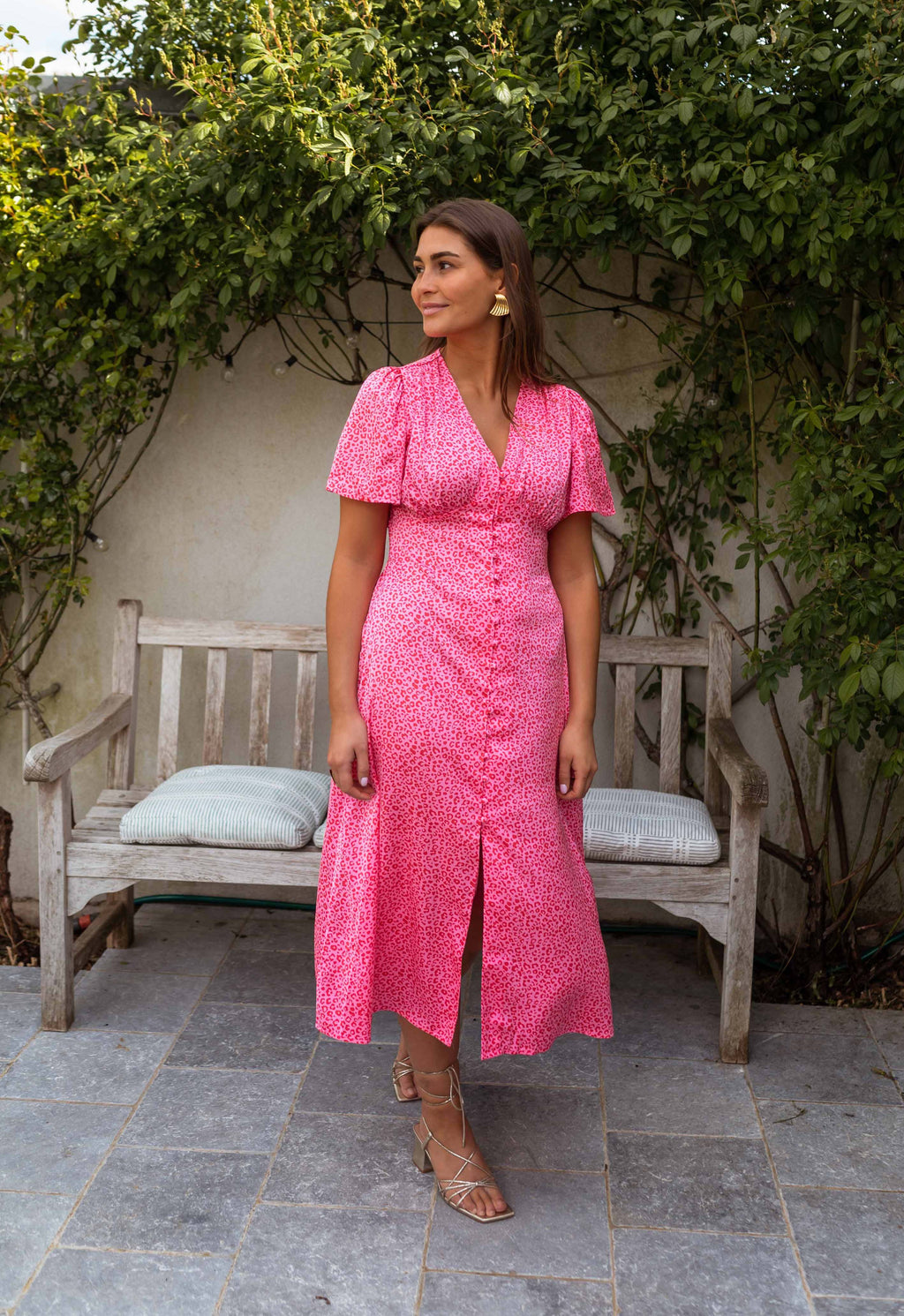 Robe Sutton - rose et rouge