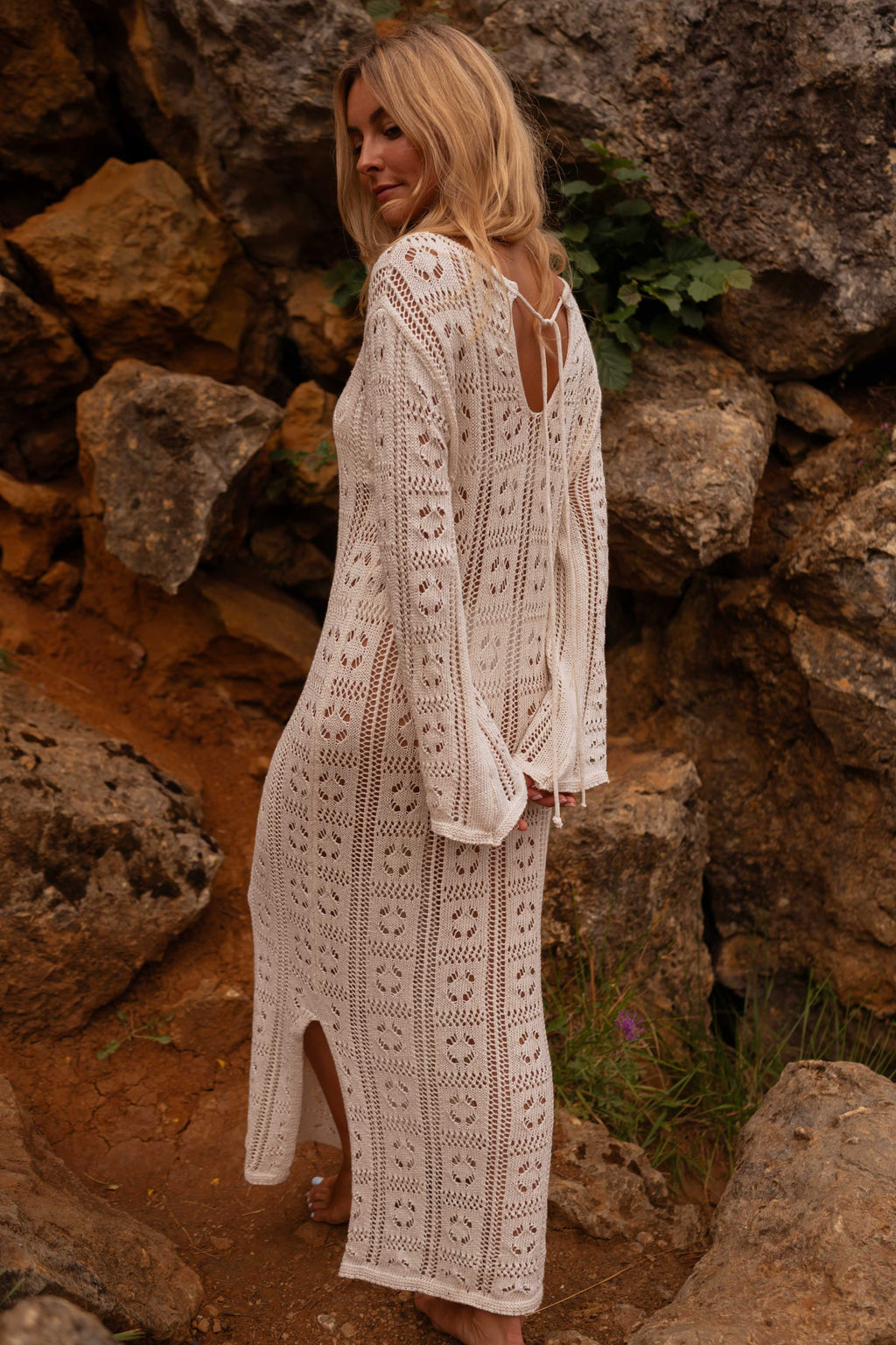 Robe Vera - écrue en crochet