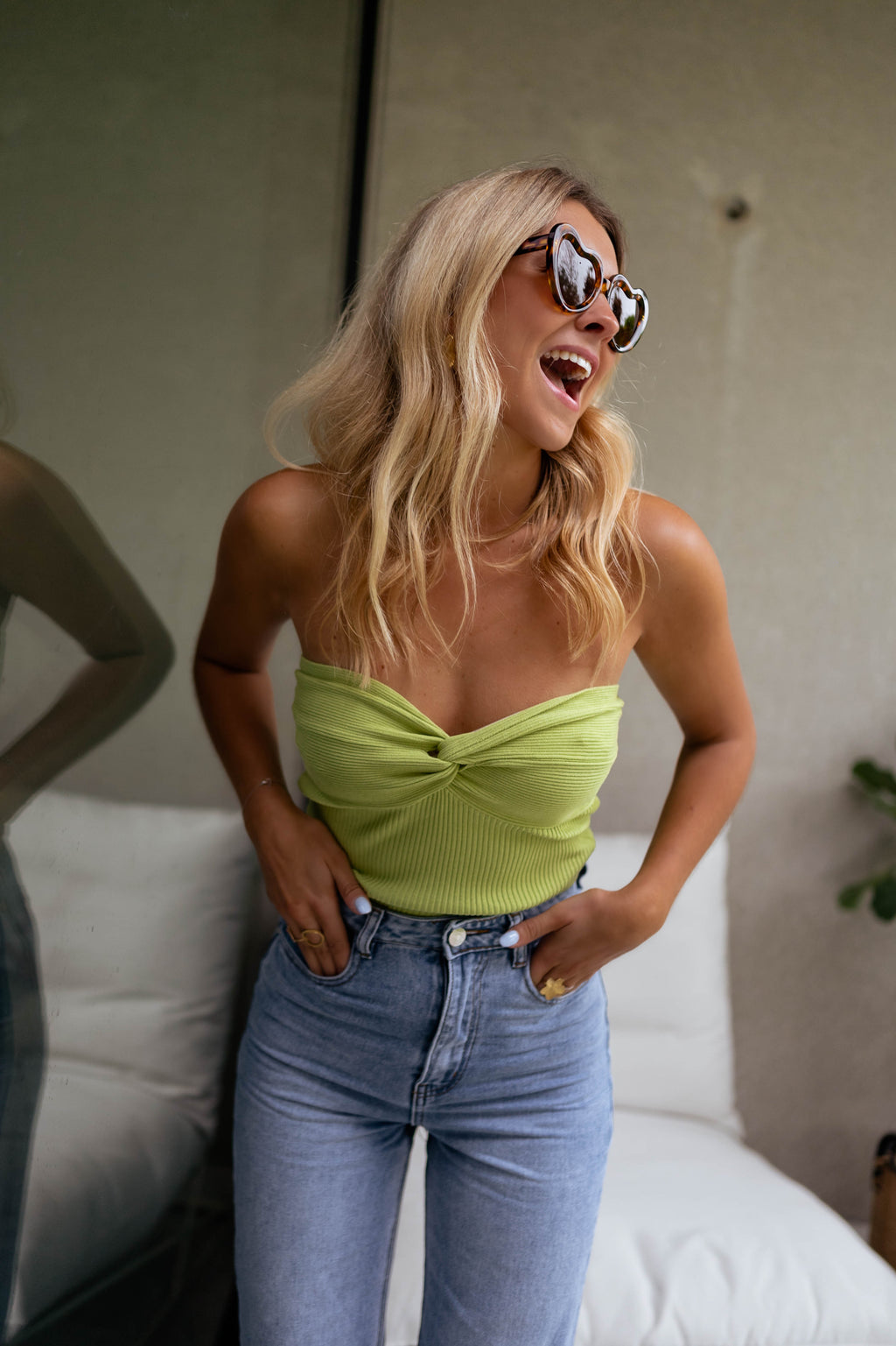 Neil tube top - Olive