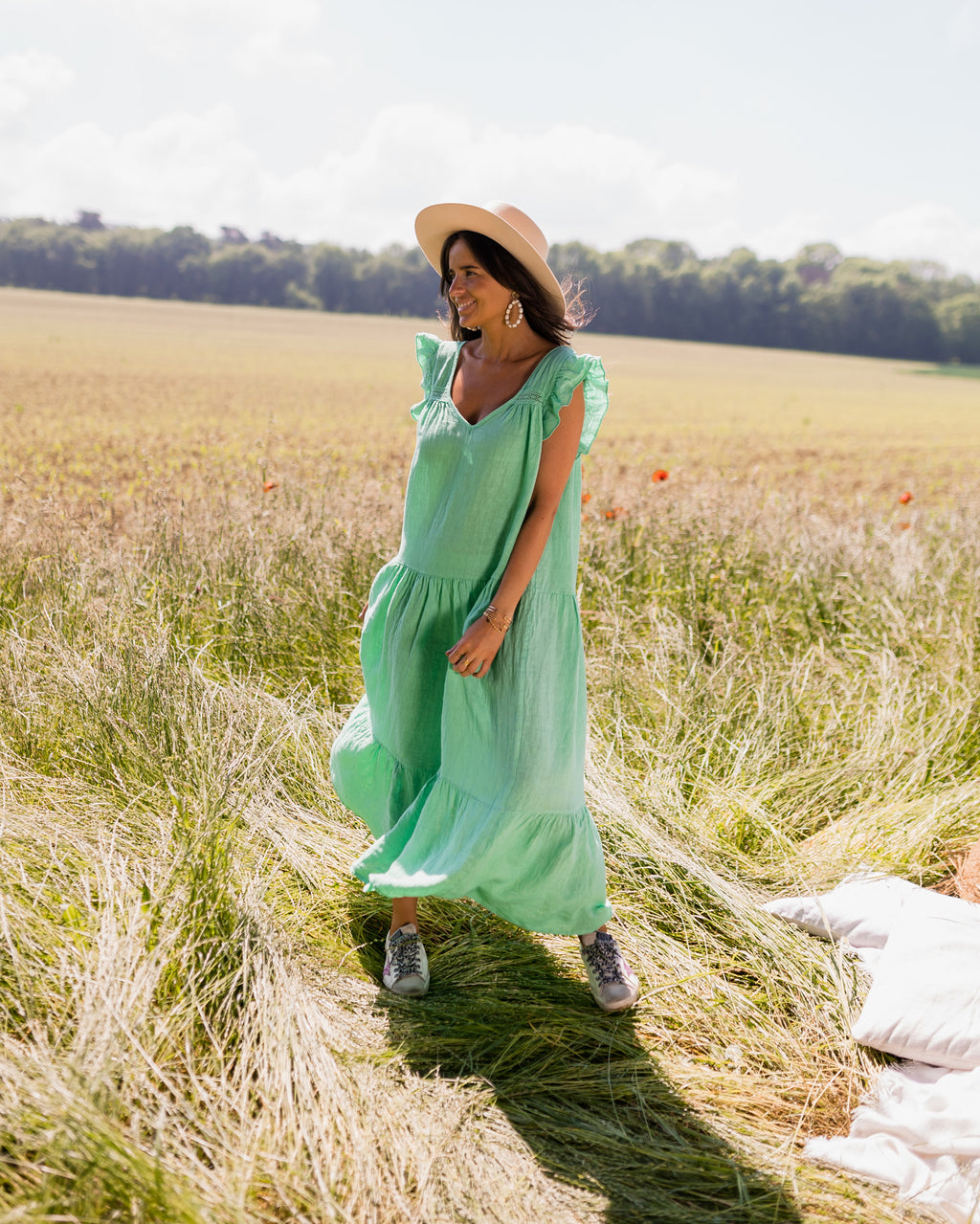 Rodia linen dress - Green